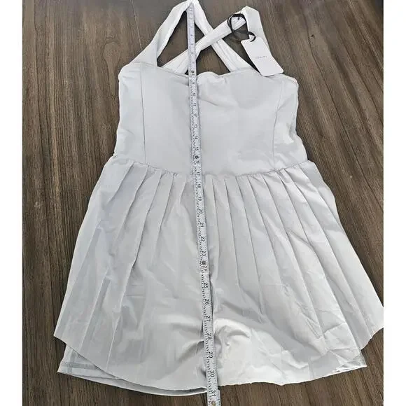 Varley Carina Dress Light Gray Women's Sizw Lrg NWT - Picture 8 of 14